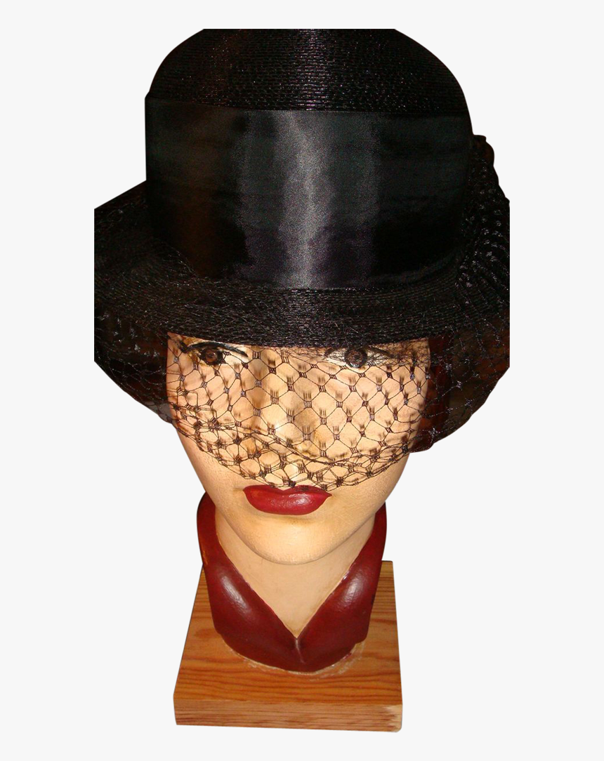 Howard Hodge Original Lady S Black Derby Style Hat - Mannequin, HD Png Download