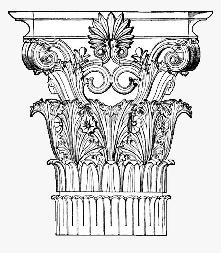 Daniel Patrick Duffy Real Estate - Greek Corinthian Order Drawing, HD Png Download