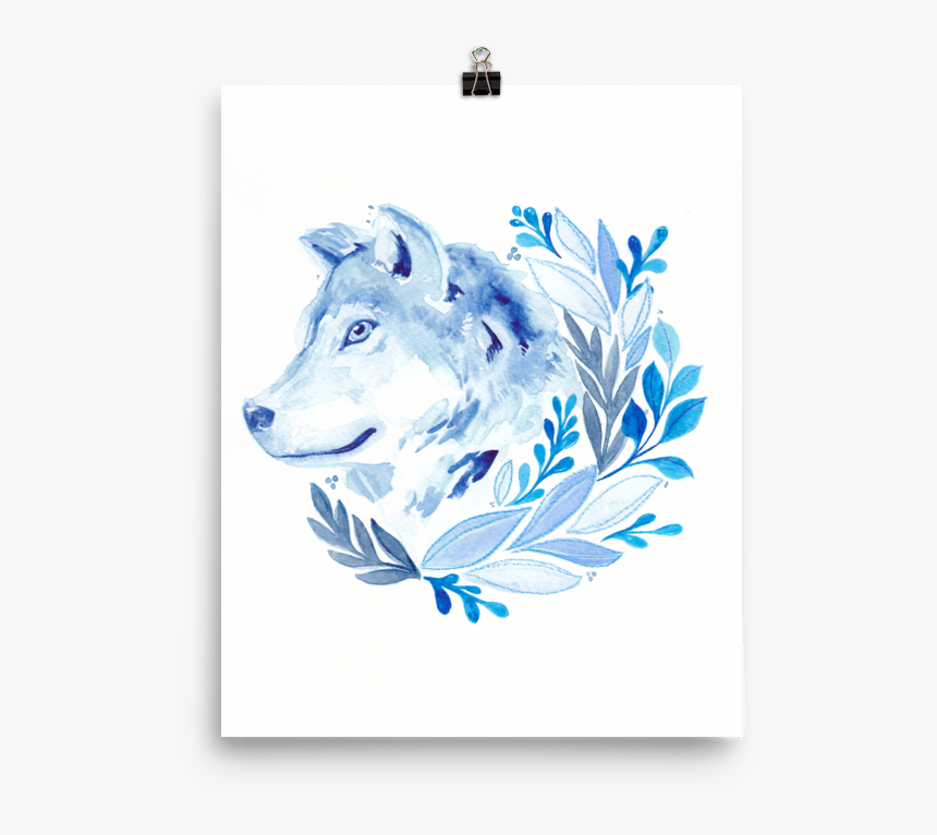 Blue Wolf Drawing, HD Png Download