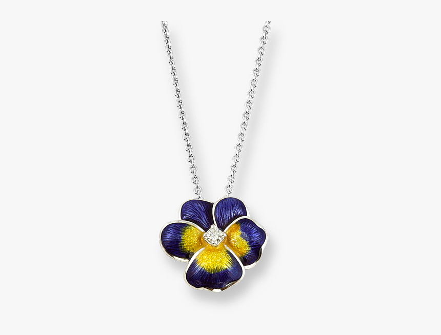 Enamel Diamond Purple Pansy Necklace Darrah Cooper, - Pansy Necklace, HD Png Download