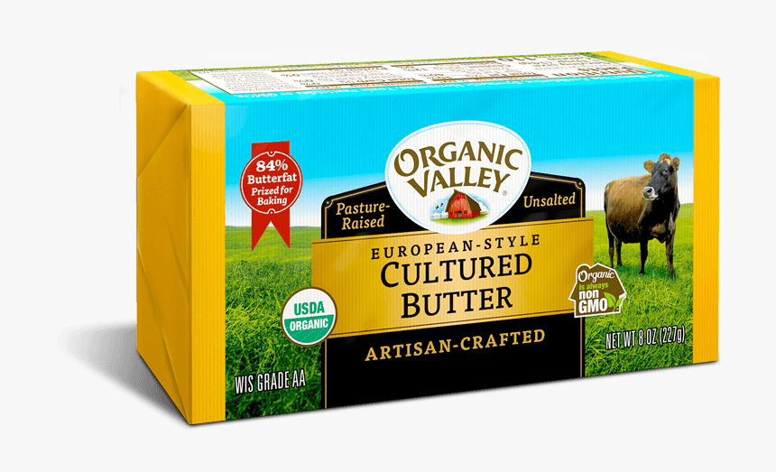 Organic Valley Butter - Organic Valley Cultured Butter, HD Png Download