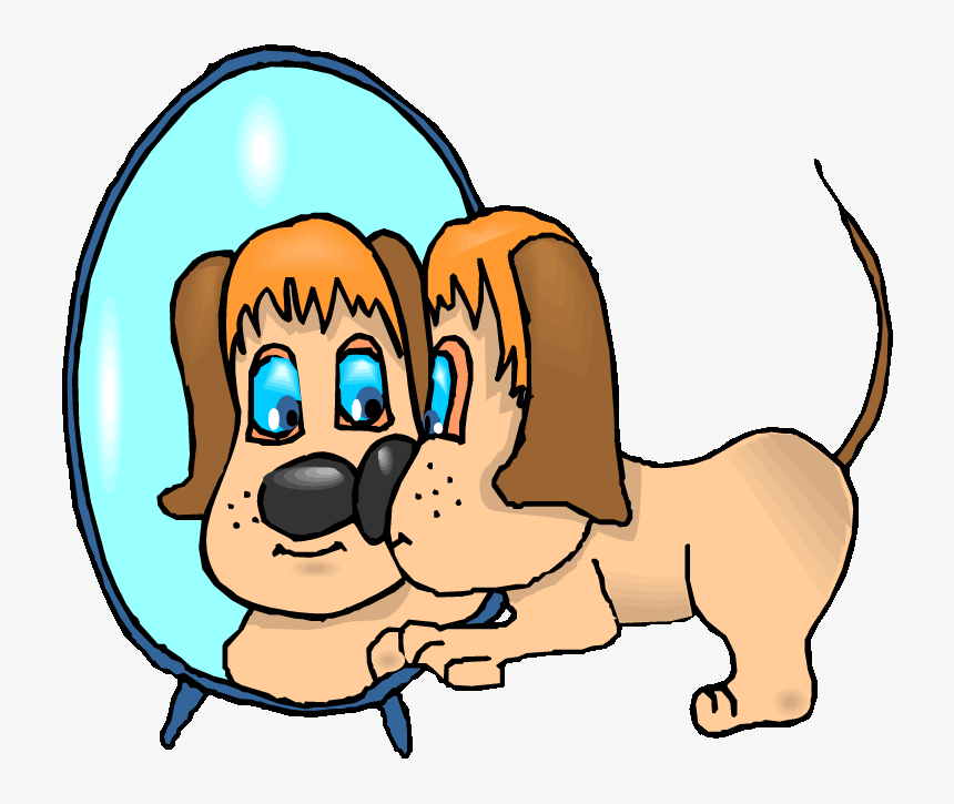 Barking Dog Png Images Photo - Reflection In Mirror Clipart, Transparent Png