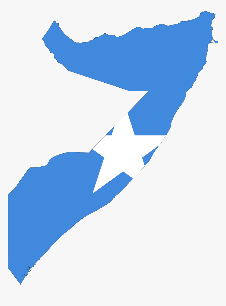 Somalia Flag Map Large Map - Somalia Flag In Country, HD Png Download