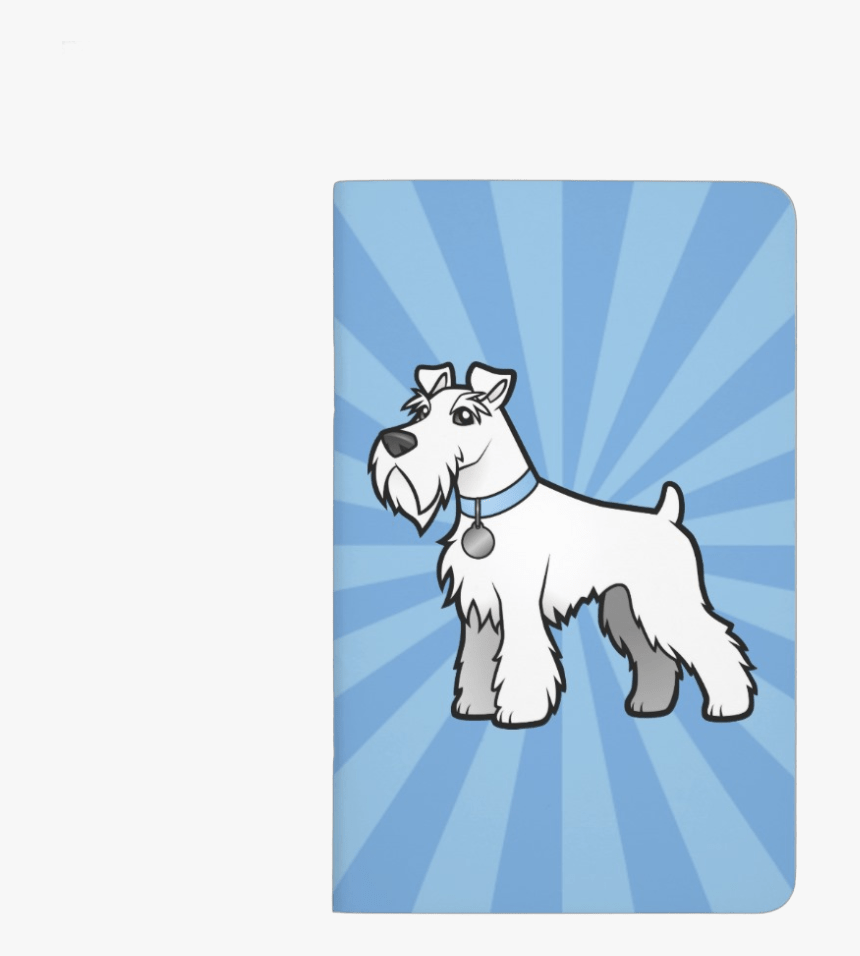 Cartoon White Schnauzer Journal - White Schnauzer Cartoon, HD Png Download