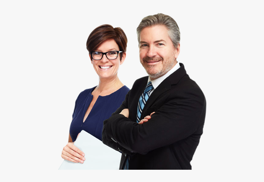 Business Woman With Short Brown Hair Glasses And Blue - Broker, HD Png Download