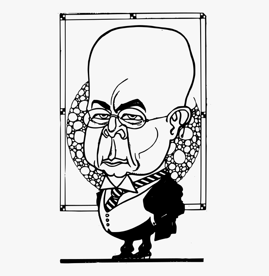 Big Headed Man In A Suit - Big Head People Cartoon, HD Png Download