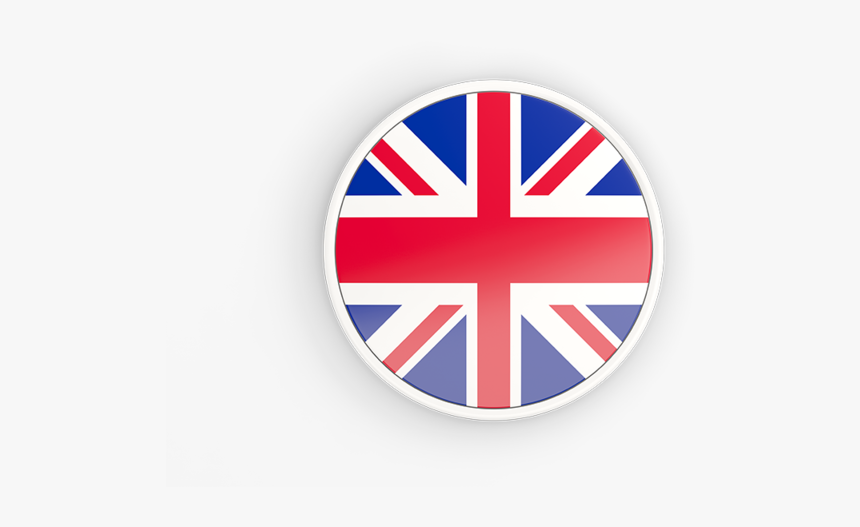 Round Icon With White Frame - Union Jack Flag Png, Transparent Png