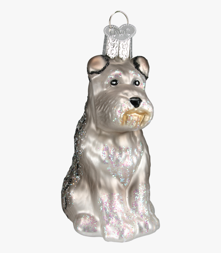 Gray Schnauzer Glass Ornament - Schnauzer Christmas Ornaments, HD Png Download
