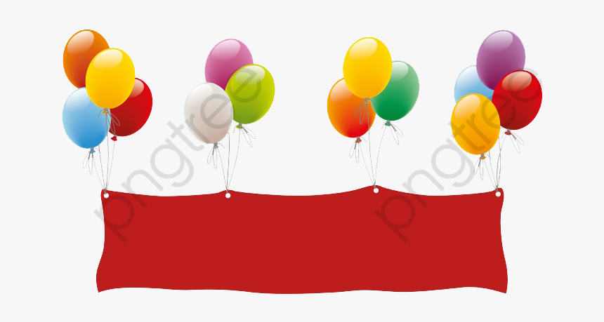 Birthday Balloons Clipart Orange - Balão De Aniversario Em Png, Transparent Png