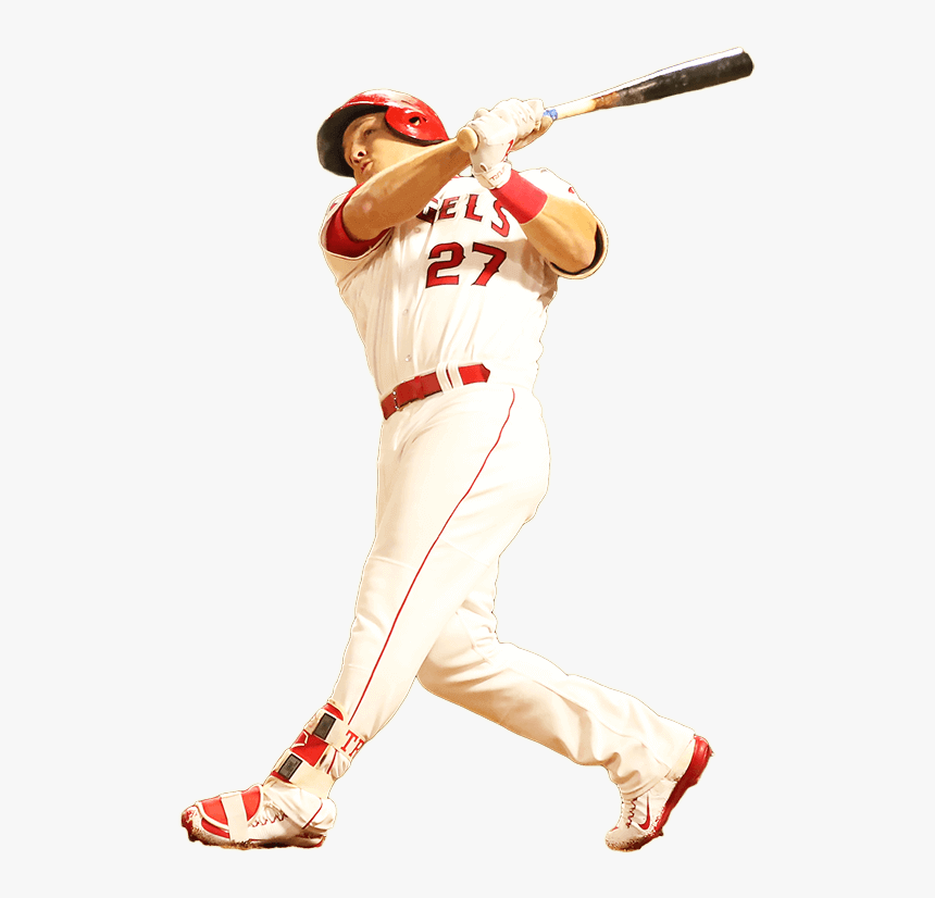 Mike Trout Hitting Png , Png Download - Mike Trout No Background, Transparent Png