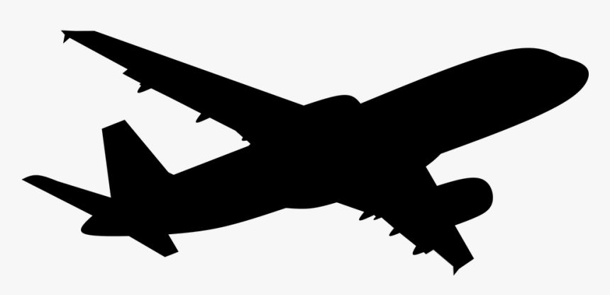 Jumbo Jet, Airplane, Aeroplane, Vehicle, Transportation - Airplane Silhouette, HD Png Download