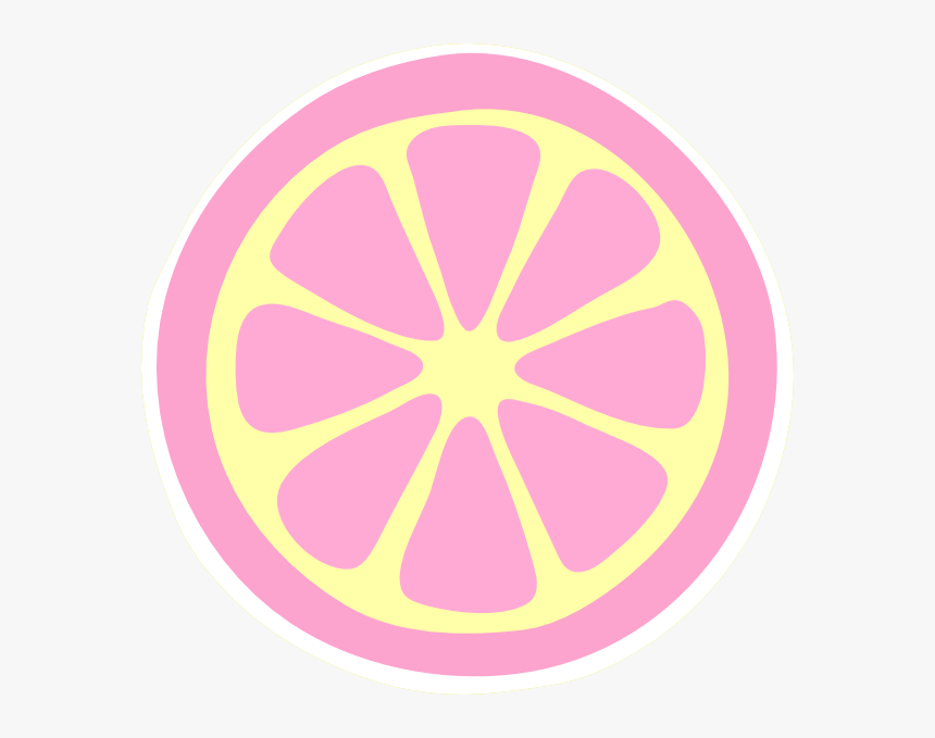 Pinky Lemonade Slice Clip Art At Clker - Clip Art Cucumber Slice, HD Png Download