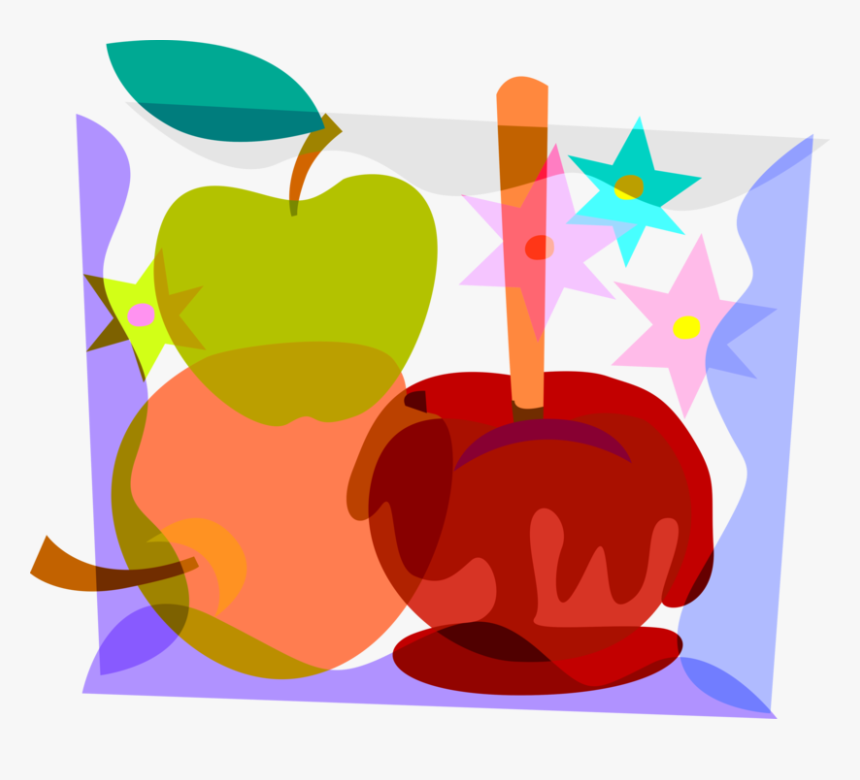 Vector Illustration Of Halloween Candy Apple Covered, HD Png Download