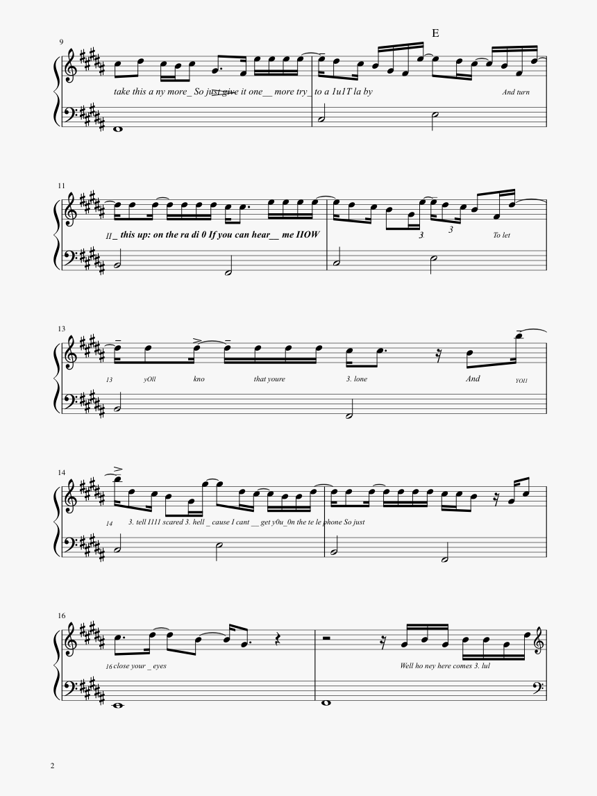 Nickelback Sheet Music 2 Of 5 Pages - Sheet Music, HD Png Download