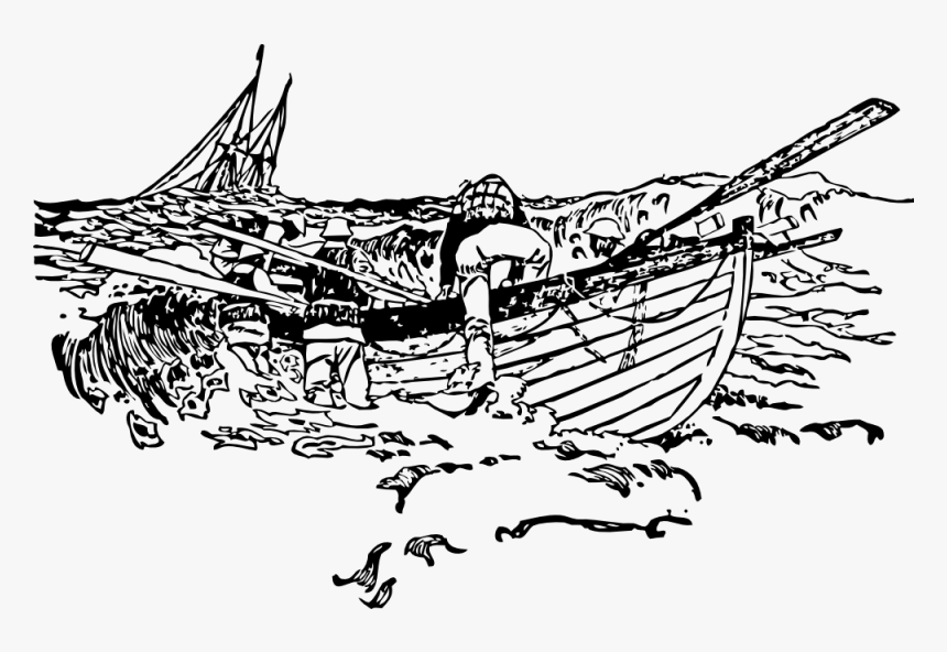 Launching A Lifeboat From The Shore - Scialuppa Di Salvataggio Disegno, HD Png Download