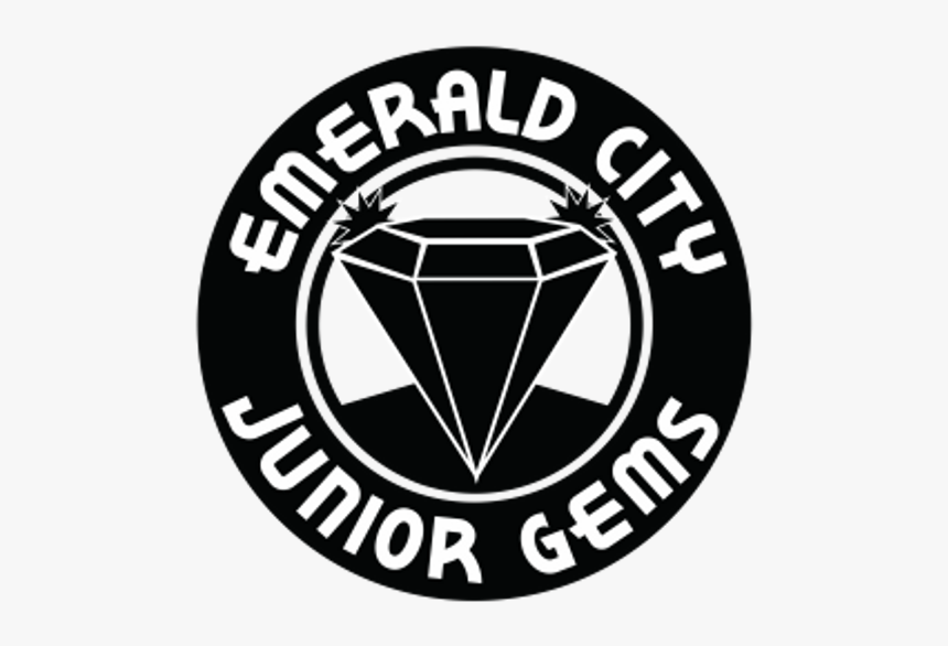Emeraldcityjuniorgems Logo2016 Blackwhite - Emblem, HD Png Download