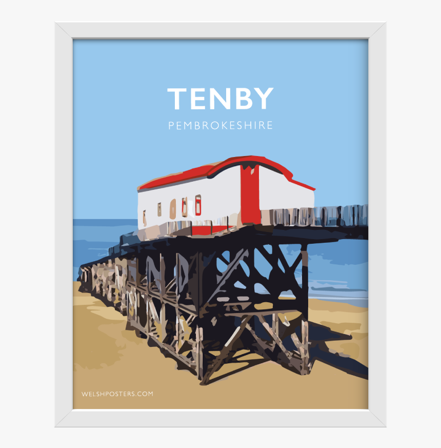 Tenby Rnli Lifeboat Station Welsh Poster Print Wales - Pier, HD Png Download