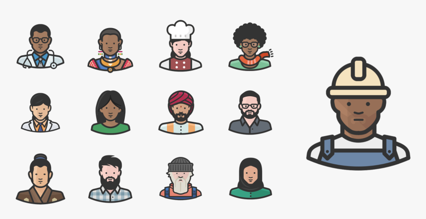 Transparent Jesus Beard Png - Diverse Customer Icon, Png Download