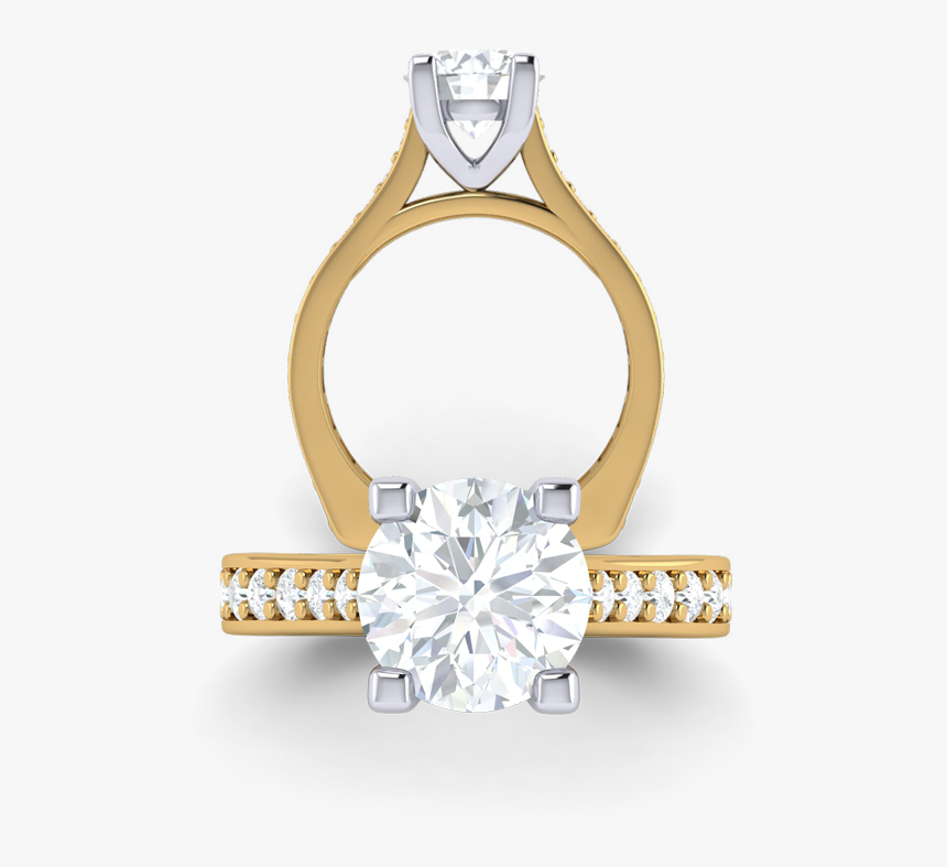 010508 Yg 2v - Engagement Ring, HD Png Download