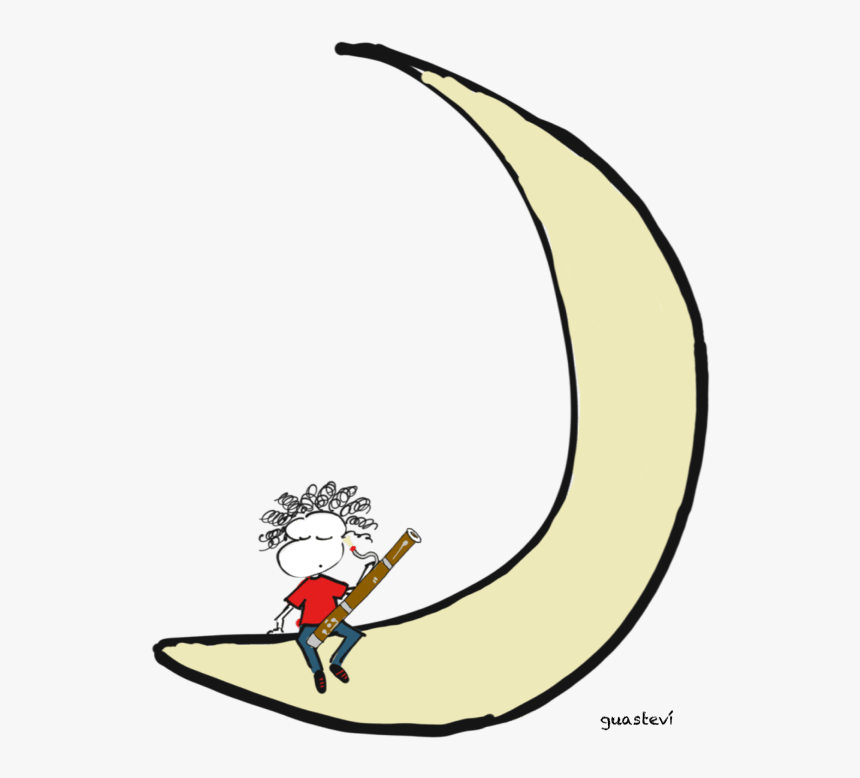 Moon And Bassoon - Cartoon, HD Png Download
