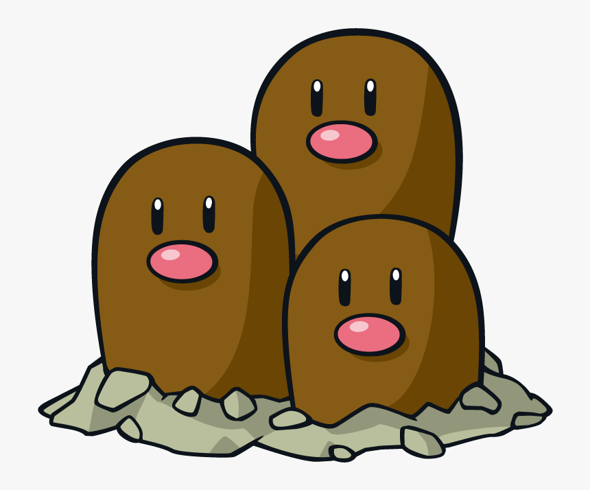 Dugtrio Pokemon Character Vector Art - Dugtrio Png, Transparent Png