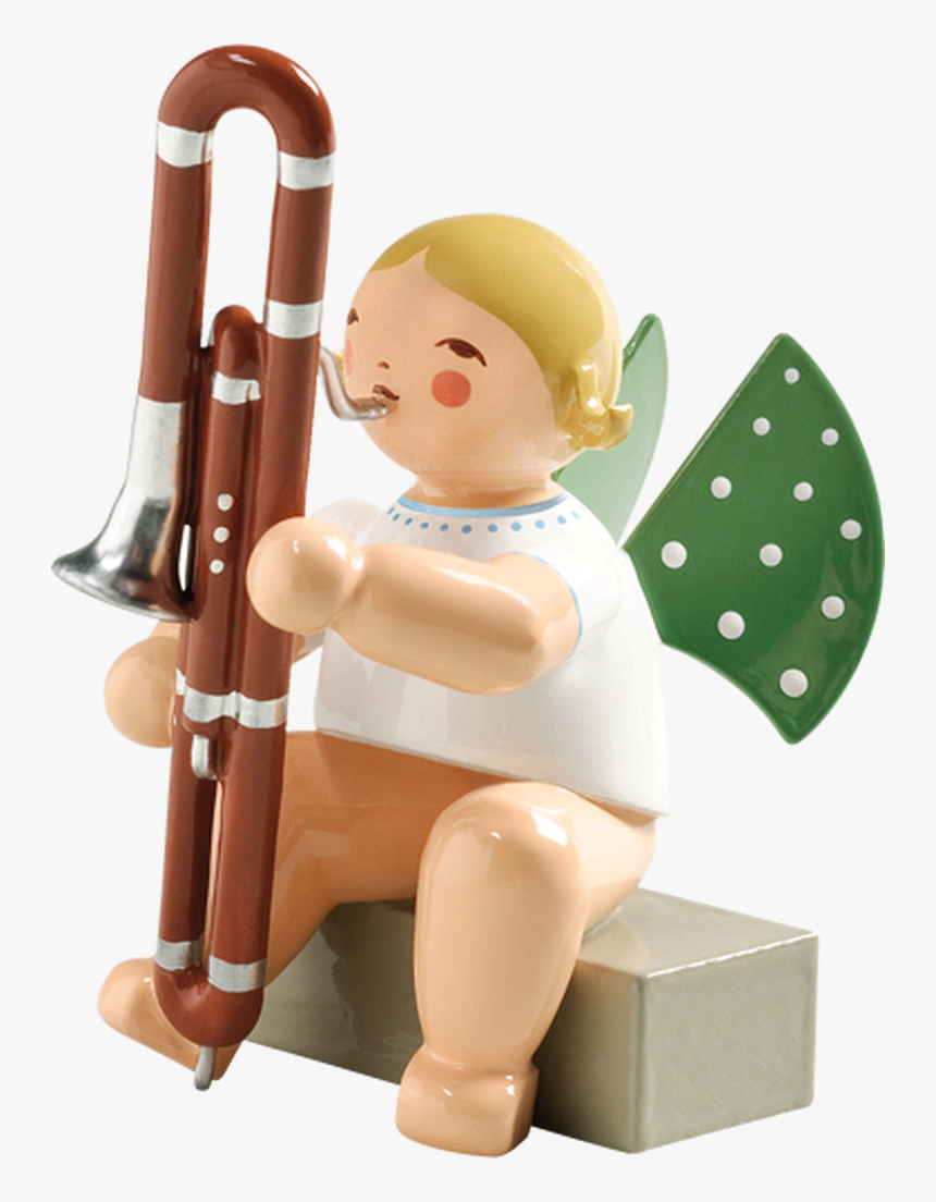 Angel Sitting With Contra Bassoon - Contrabassoon, HD Png Download
