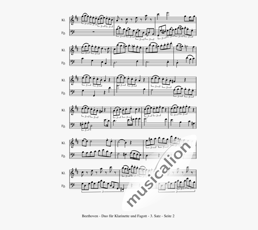 Beethoven, Ludwig Van - 12 Easy Duets Mozart Flute, HD Png Download