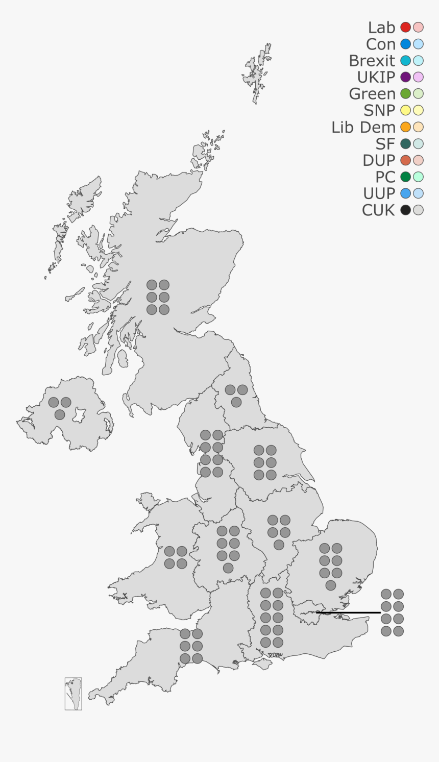 Life Expectancy Map Uk - Euro Elections 2019 Uk, HD Png Download