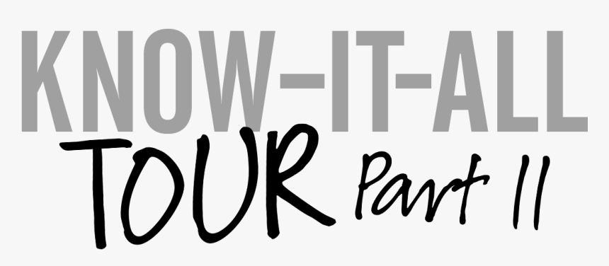 Alessia Cara Know It All Tour - Alessia Cara Know It All Logo Png, Transparent Png