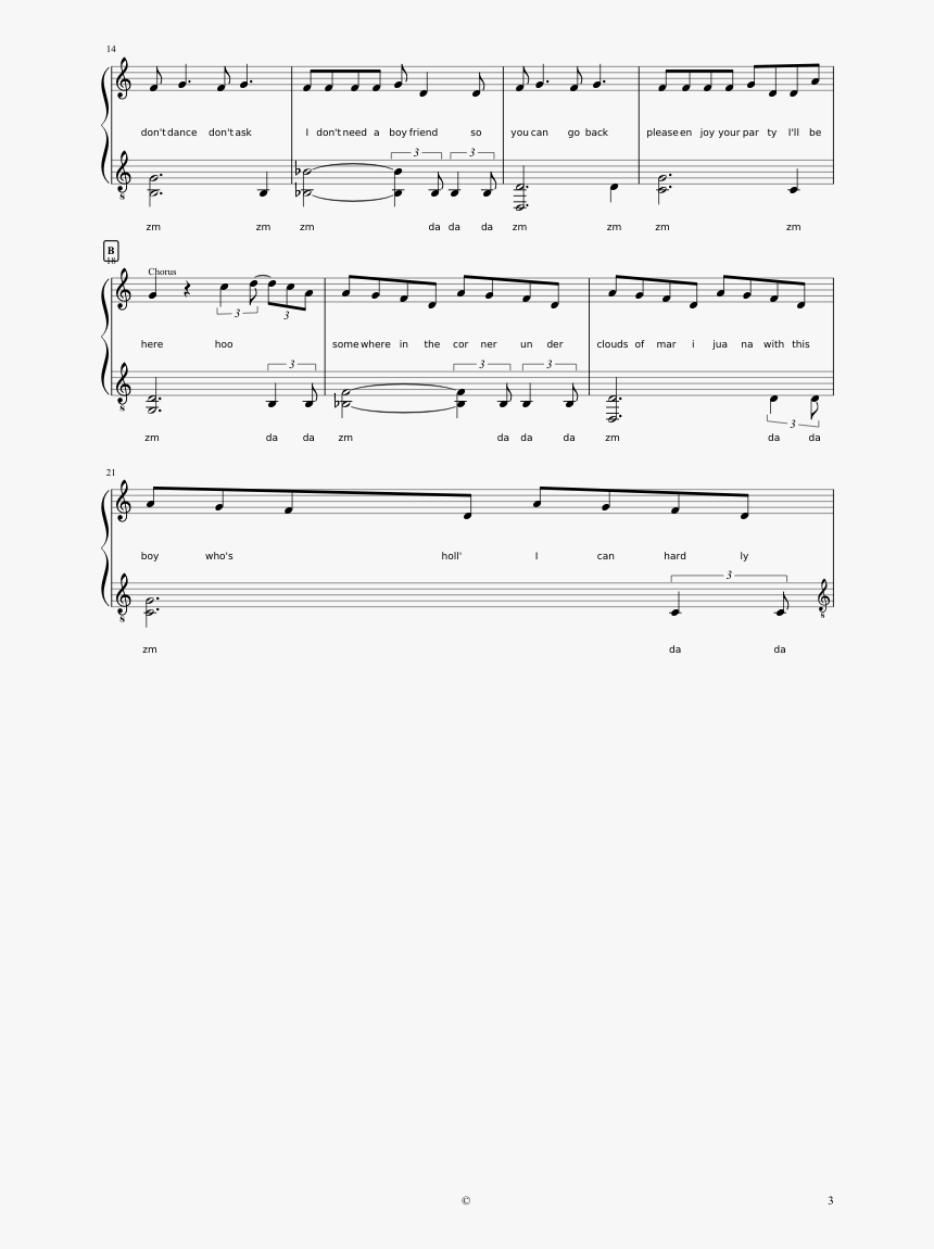 Transparent Alessia Cara Png - Sheet Music, Png Download
