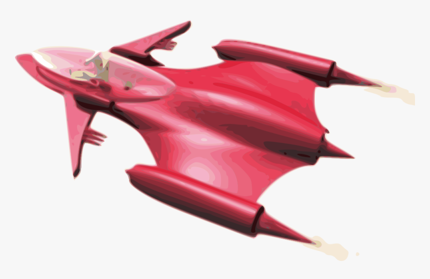 Red Scifi Rocket - Sci Fi Rocket Png, Transparent Png