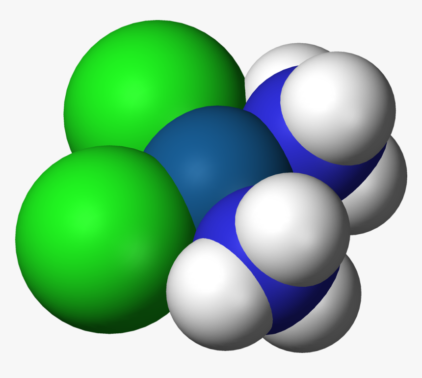 Cisplatin 3d Vdw - Cisplatin 3d Structure, HD Png Download