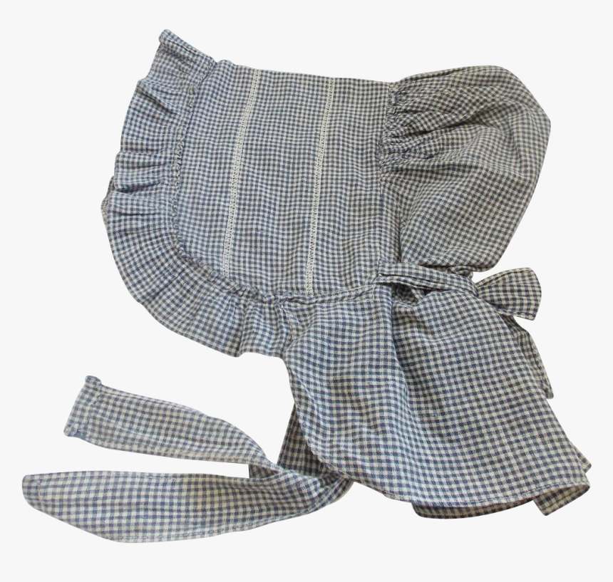 Fancy C 1900 Navy & White Homespun Pioneer Bonnet - Dog Clothes, HD Png Download