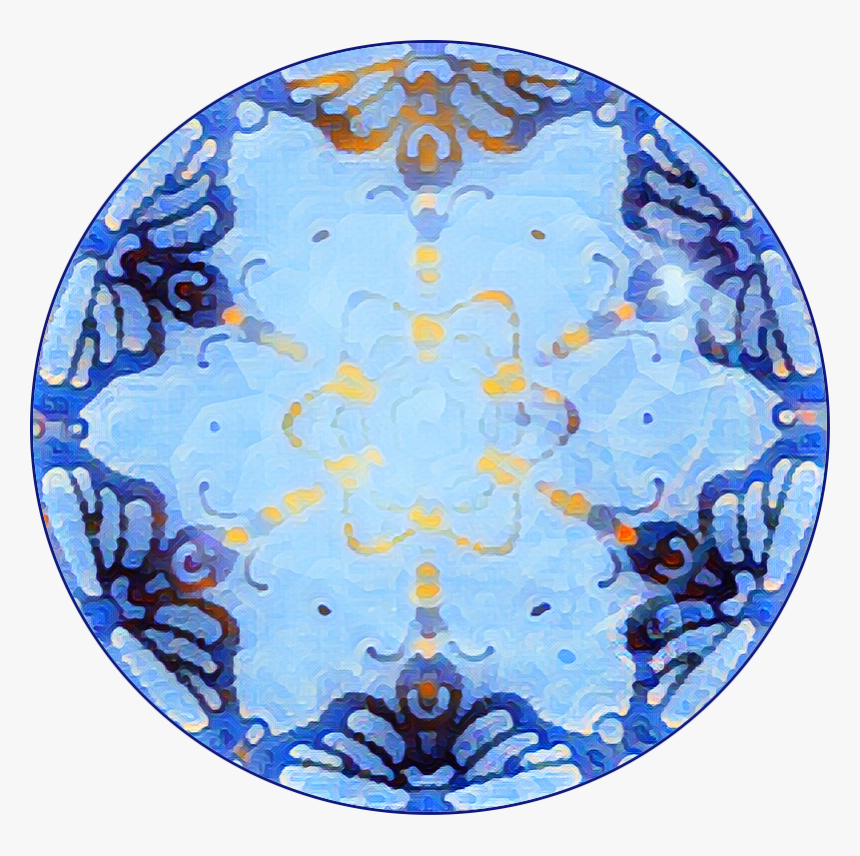 #sfghandmade #sticker #circle #round #star #bluesticker - Circle, HD Png Download