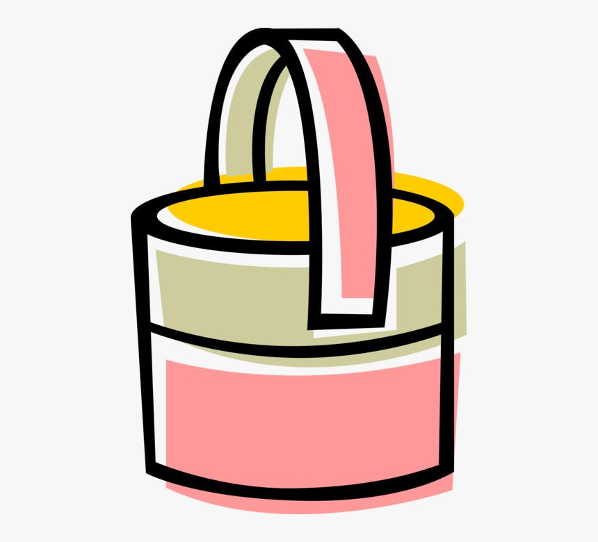 Vector Illustration Of Water Bucket Pail With Carry, HD Png Download
