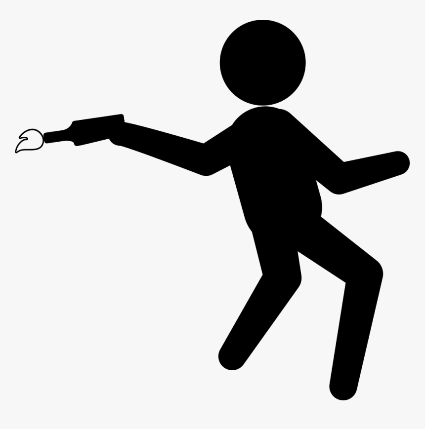 Criminal Armed Silhouette - Icono Persona Armada, HD Png Download