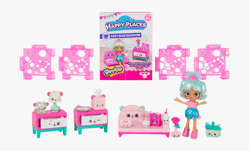 Shopkins Happy Places Season 3 Cozy Bear Bedroom Welcome - Shopkins Happy Places Tiles, HD Png Download