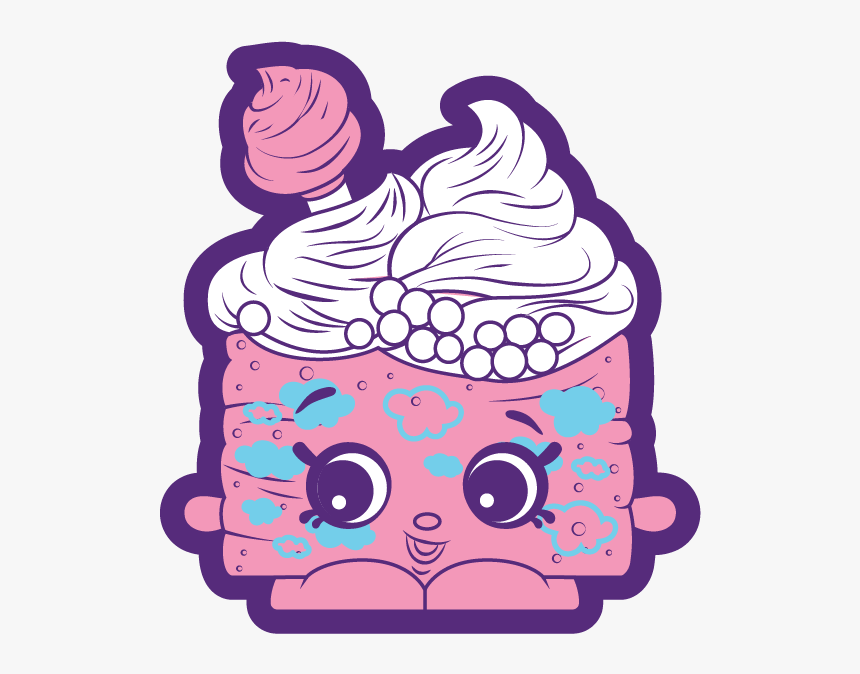 Shopkins Season 9 Flockedn Fluffy Cotton Top Cake - Portable Network Graphics, HD Png Download