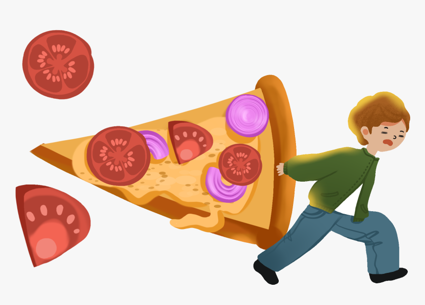 Cartoon Hand Painted Creative Pizza Png And Psd - Cartoon, Transparent Png