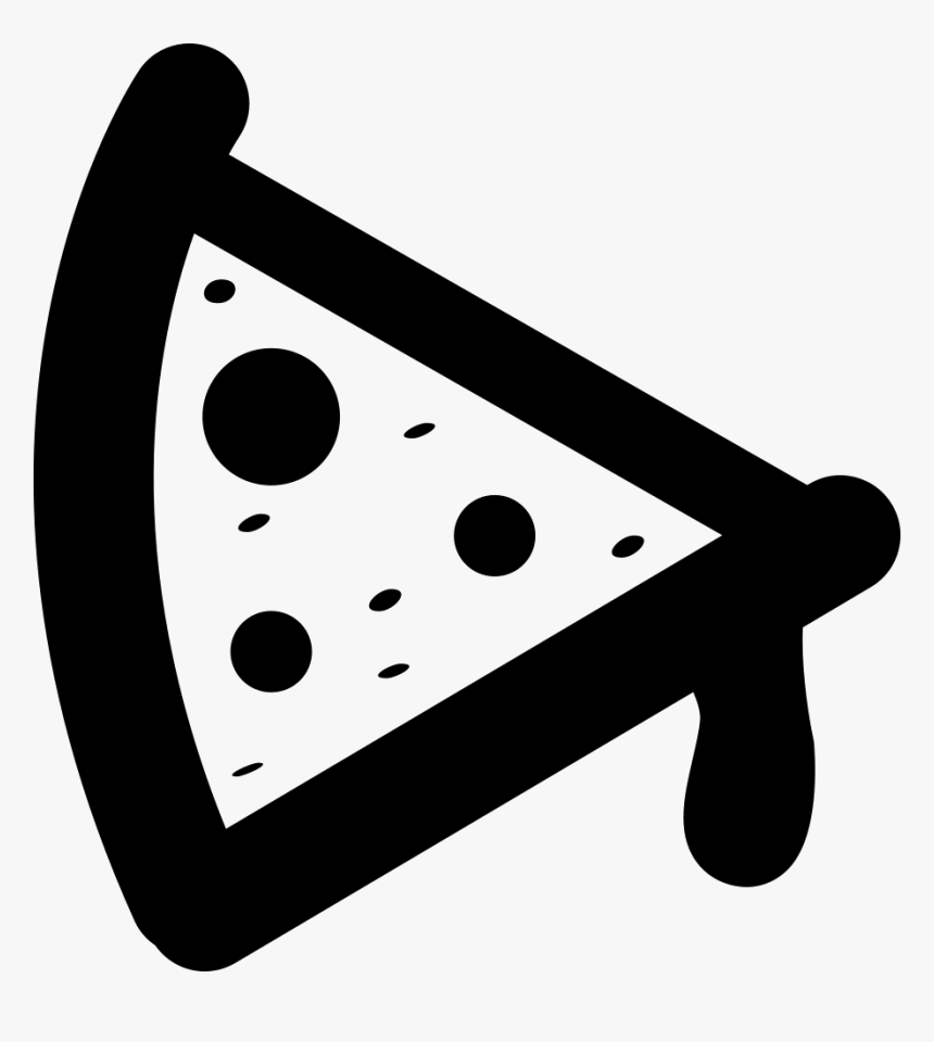 Pizza Cartoon Variant - Silueta Pizza Png, Transparent Png