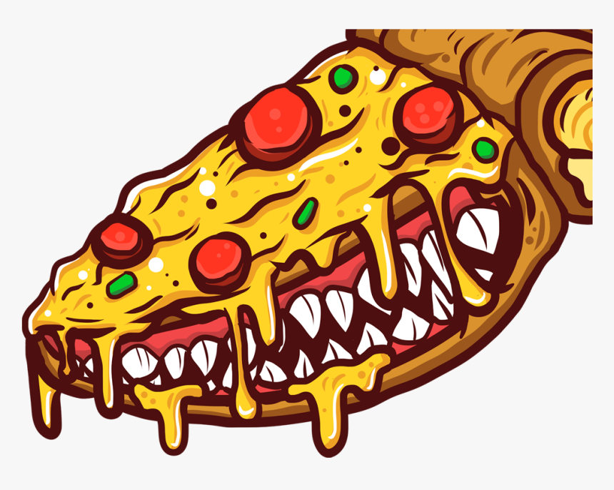 Monster Pizza Graff Clothing Design Customdesign Graffiti - Pizza Monster, HD Png Download