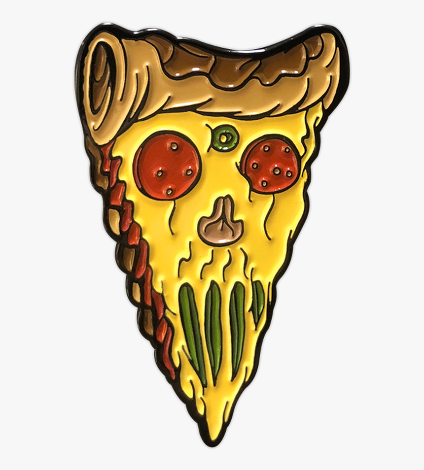 Pizza Skull Enamel Pin By Seventh, HD Png Download
