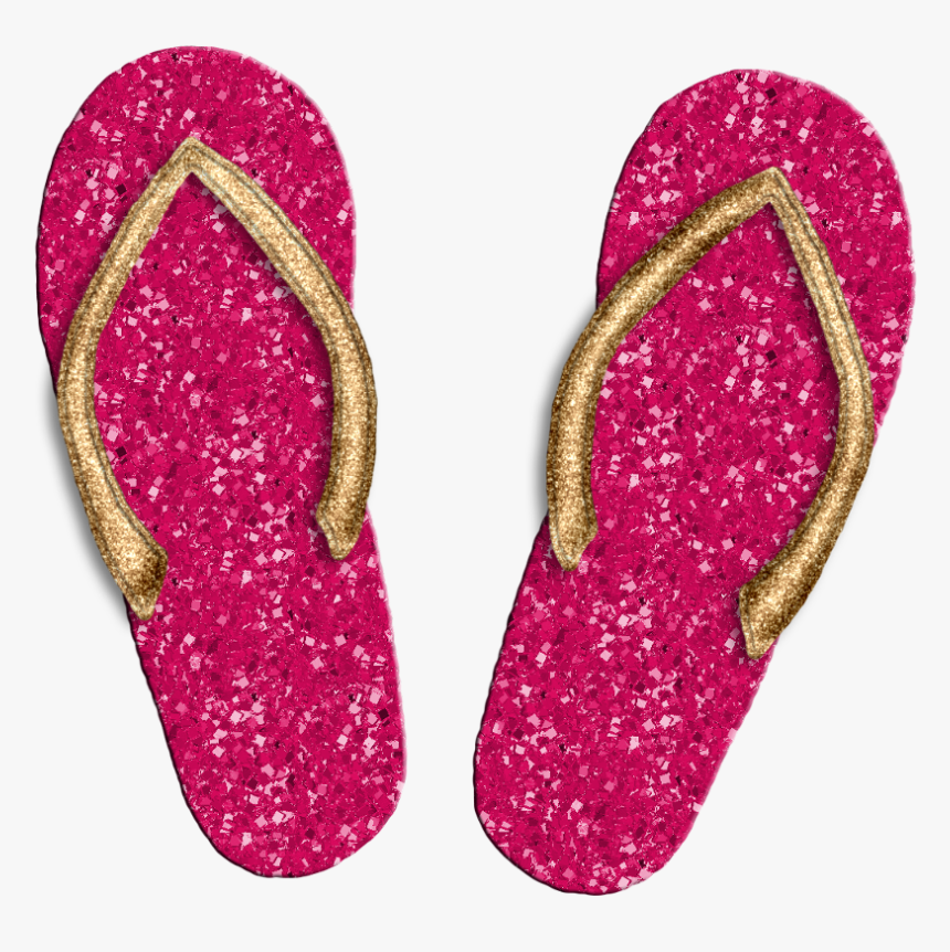 #summer #sandals #chancla #glitter #pink #sandalias - Verano Png Transparente, Png Download