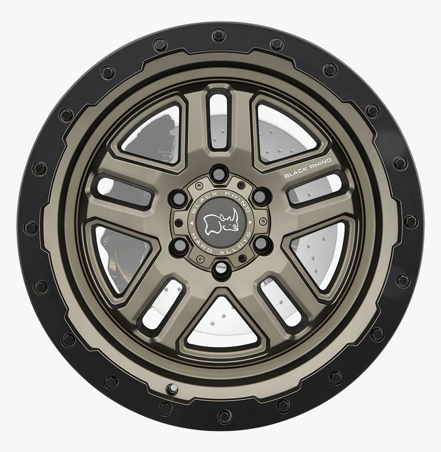 Barstow Matte Bronze W/matte Black Lip Ring Front - Black Rhino Wheels Barstow Jeep Wrangler, HD Png Download