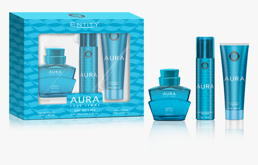 Aura Women 100ml Edt 3pcs - Cosmetics, HD Png Download