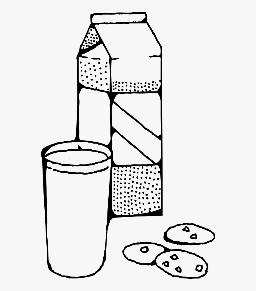 Milk Carton Clipart Milk Egg - Milk And Cookies, HD Png Download