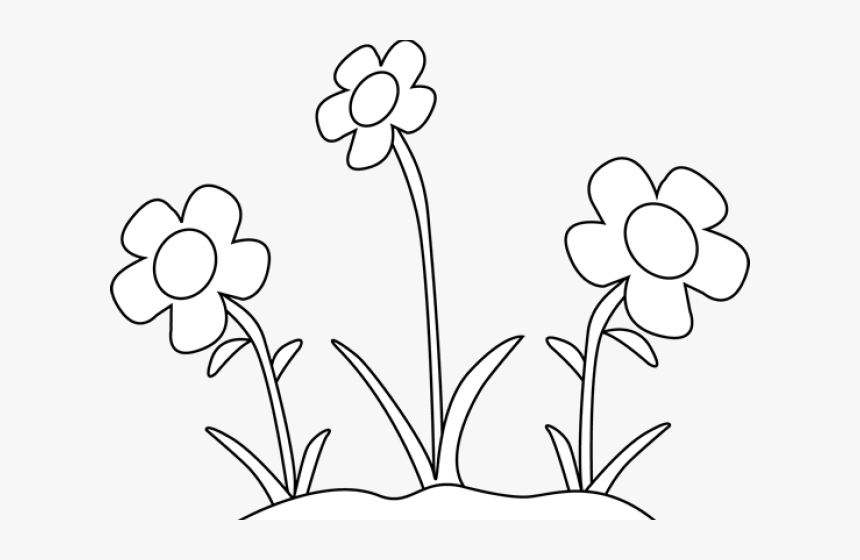 Flowers Clipart Images Black And White, HD Png Download