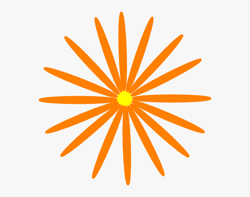 Orange Daisy Svg Clip Arts - Estrella De 25 Puntas, HD Png Download