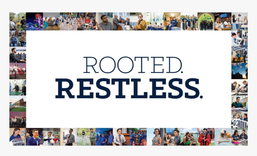 A Text Treatment Of The Words Rooted - Villanova University, HD Png Download