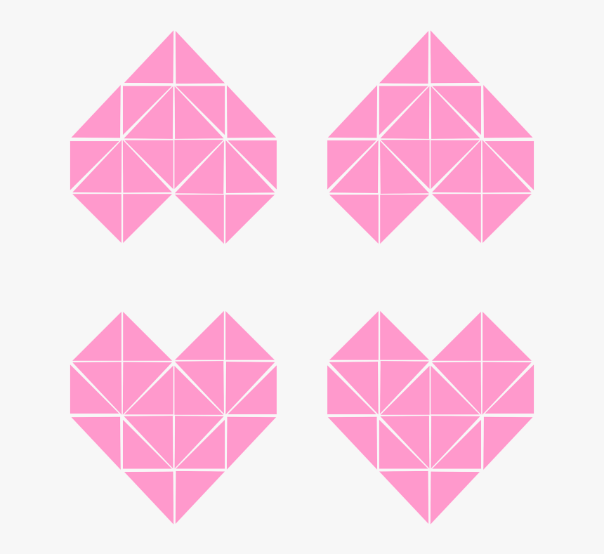 Modern Geometric Heart Png, Transparent Png